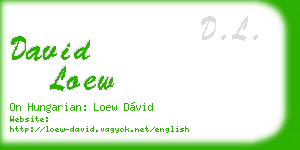 david loew business card